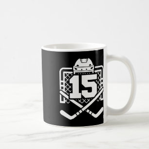 Hockey Nummer 15 Jersey Grappige Hockeyspeler Spel Koffiemok