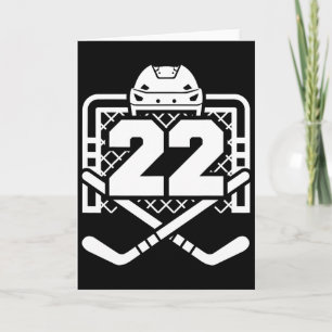 Hockey Nummer 22 Shirt Grappige Hockey Speler Game Kaart