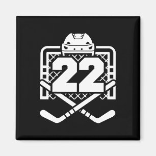 Hockey Nummer 22 Shirt Grappige Hockeyspeler Spel Magneet