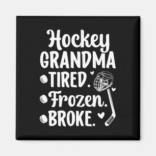 Hockey Oma Moe Frozen IJshockeyspeler Oma Magneet