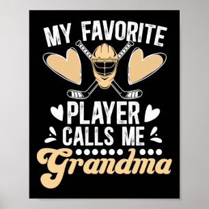 Hockey oma trotse ijshockeyspeler oma poster