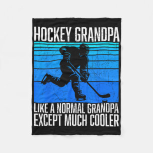 Hockey opa grappige hockeyfan speler ijshockey  fleece deken