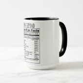 Hockey Papa Nutrition Facts Mug (Devant droit)