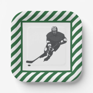 Hockey Party Green Papieren Bordje