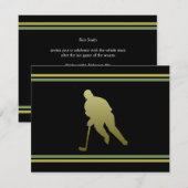 Hockey Party Invitation Kaart (Voorkant / Achterkant)