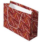 Hockey Pattern Groot Cadeauzakje (Voorkant Gekanteld)