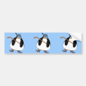 Hockey Penguin Bumpersticker (Voorkant)
