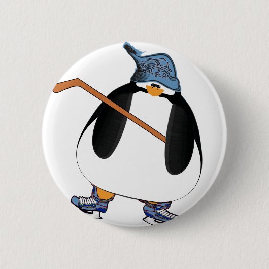 Hockey Penguin Ronde Button 5,7 Cm (Voorkant)