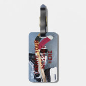 Hockey (personaliseren) bagagelabel (Achterkant verticaal)