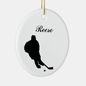 Hockey Personalized Kerstversiering Keramisch Ornament (Rechts)