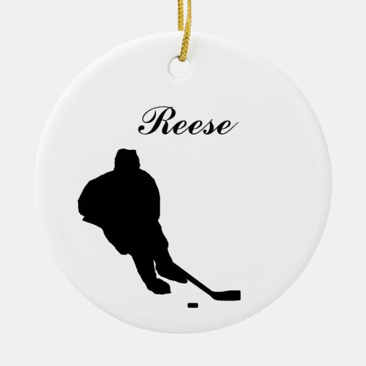 Hockey Personalized Kerstversiering Keramisch Ornament (Voorkant)