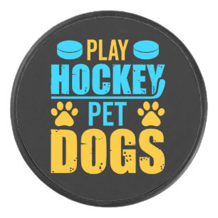 Hockey Pet-honden afspelen Hockey Puck