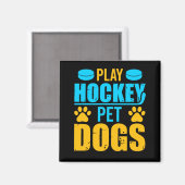 Hockey Pet-honden afspelen Magneet (Voorkant / Achterkant)