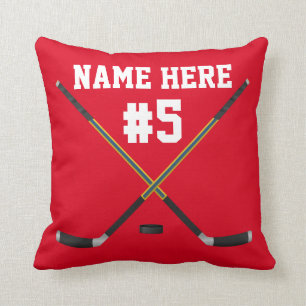 Hockey Pillow Je FOTO, NAME en Jersey NUMMER Kussen