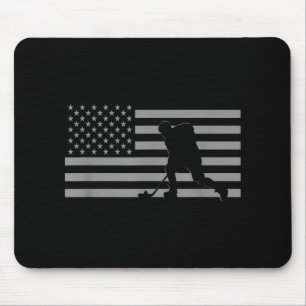Hockey Player - American Flag Hockey Muismat