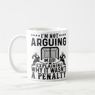 Hockey Player Arguing Gift Funny Hockey Koffiemok
