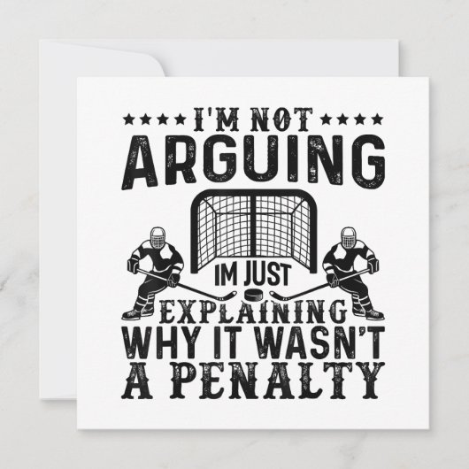 Hockey Player Arguing Gift Funny Hockey Save The Date (Voorkant)