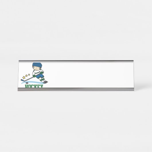 Hockey Player Bureau Naambordje (Voorkant)
