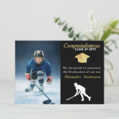 Hockey player Foto afstuderen class van 2022 Aankondiging (Staand voorkant)