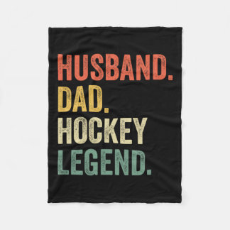 Hockey Player Husband Dad Hockey Legend Vintage Fleece Deken