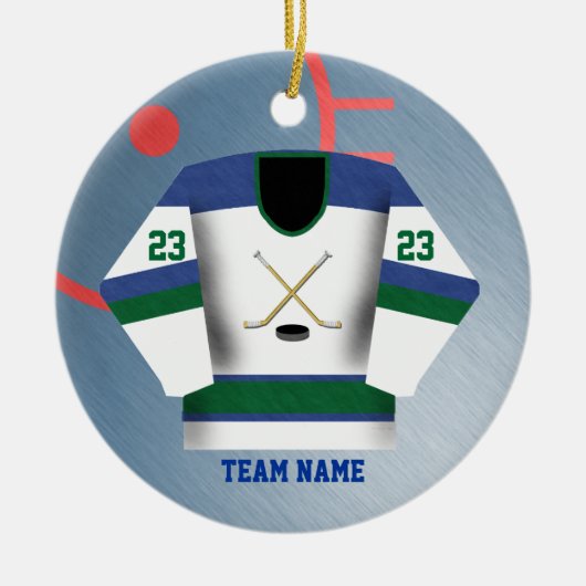 Hockey Player Jersey Ornament (Voorkant)