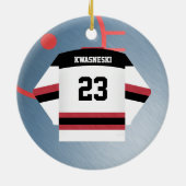 Hockey Player Jersey Ornament (Achterkant)