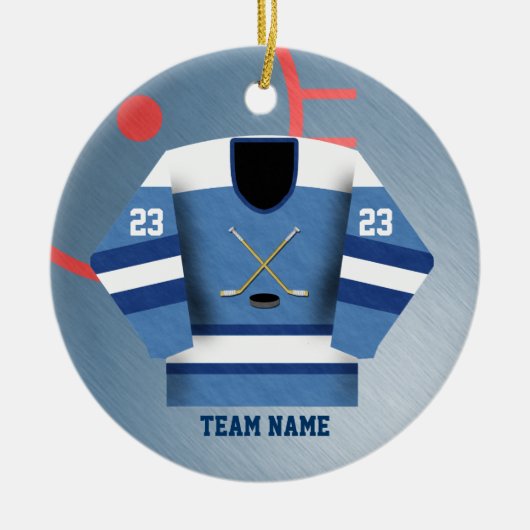 Hockey Player Jersey Ornament (Voorkant)