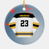 Hockey Player Jersey Ornament (Achterkant)