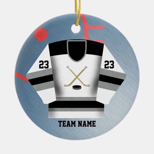 Hockey Player Jersey Ornament (Voorkant)