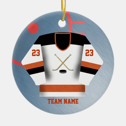 Hockey Player Jersey Ornament (Voorkant)