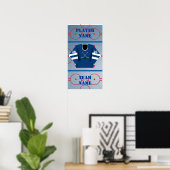 Hockey Player Jersey Poster (Thuiskantoor)