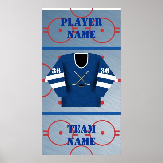 Hockey Player Jersey Poster (Voorkant)
