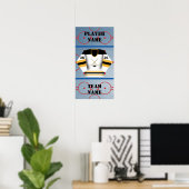 Hockey Player Jersey Poster (Bureau à domicile)