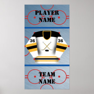 Hockey Player Jersey Poster
