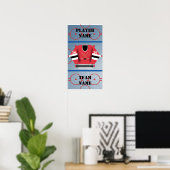 Hockey Player Jersey Poster (Bureau à domicile)