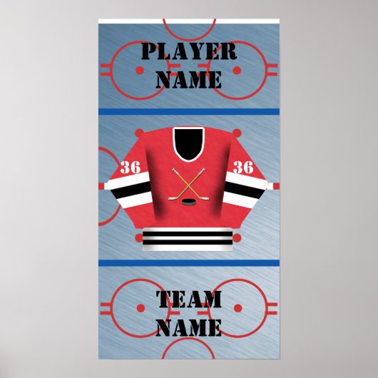 Hockey Player Jersey Poster (Devant)