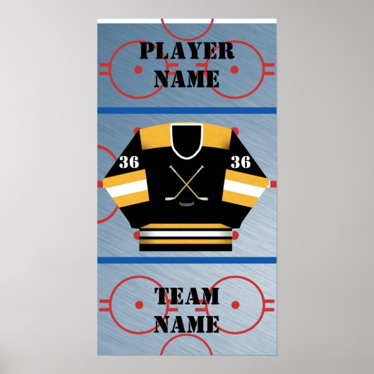Hockey Player Jersey Poster (Voorkant)
