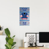 Hockey Player Jersey Poster (Bureau à domicile)