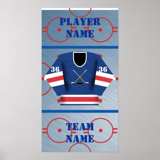 Hockey Player Jersey Poster (Devant)