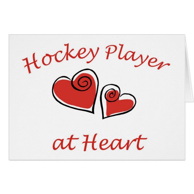 Hockey Player op hart (Voorkant Horizontaal)
