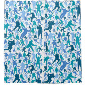 Hockey Player Pattern Shower Curtain Douchegordijn (Voorkant)