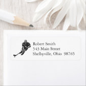 Hockey Player Return Address Labels (Insitu)