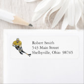 Hockey Player Return Address Labels (Insitu)