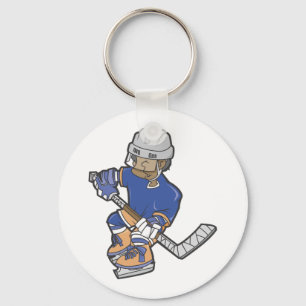 Hockey Player-Schaatsen Sleutelhanger
