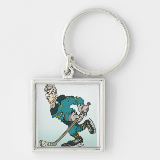 Hockey Player Sleutelhanger (Voorkant)