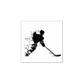 Hockey player spelen 	rubberstempel (Afrduk)