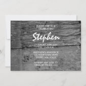 Hockey Player Sports Rustic Photo Afstuderen Kaart (Achterkant)