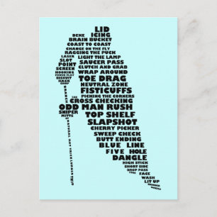 Hockey Player Text Art Briefkaart