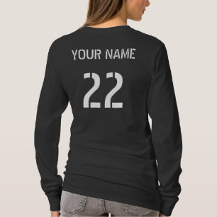 Hockey Player Typografie T-shirt met naam en numme