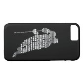 Hockey Player Typography Design iPhone 7 hoesje (Achterkant (Horizontaal))